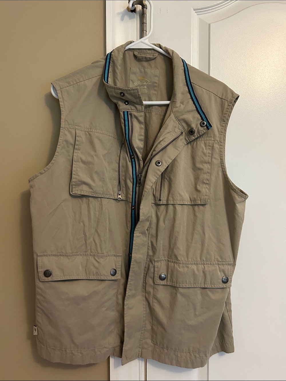 Bob Timberlake Lightweight Khaki Men's Utility Vest - Casual Outdoor Jacket